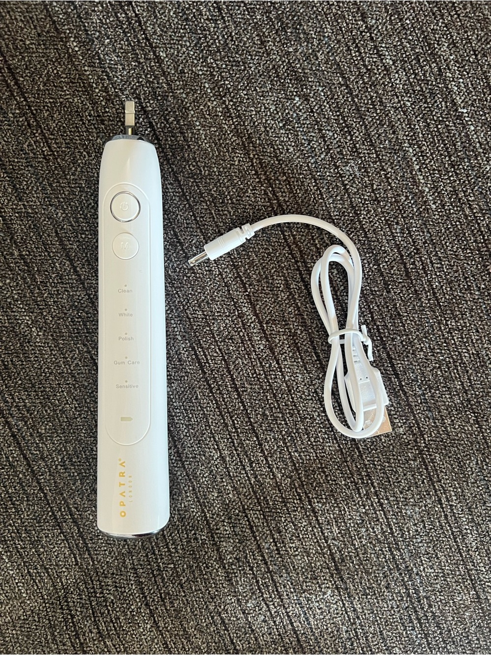 Opatra White Electric Toothbrush - Rechargeable Sonic Toothbrush